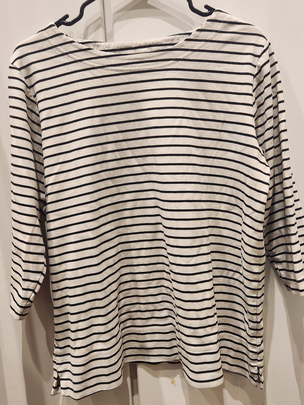Striped Boatneck Women’s Top - Blue & White Nautical Striped Coastal